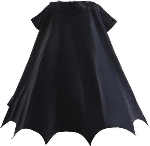 Vista 2 de Hugeek Hero Princess Costume for Girls Dress Outfits Fancy Birthday Halloween Party Cosplay Dress Up (black, 5-6 Years)