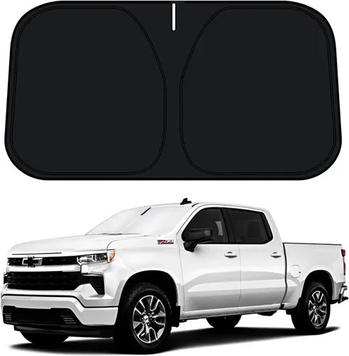 Vista 27 de D-Lumina - Parasol plegable para parabrisas para Chevy Silverado 1500 de 1999-2006, accesorios para camioneta de cabina extendida, parasol