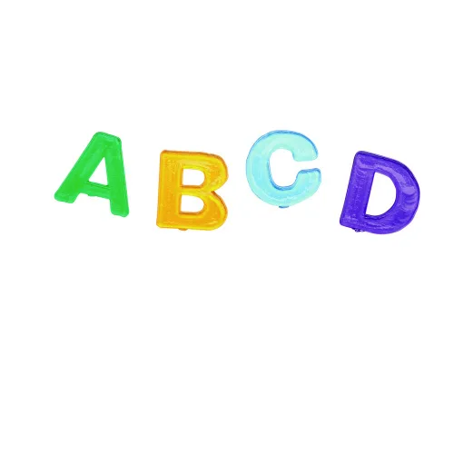 Vista 3 de Colorations Letras Plásticas Multicolor Translúcidas Mayúsculas, 3/4" Cada Una, 208 Piezas, Para Collage, Letras ABC, Alfabeto Para Niños