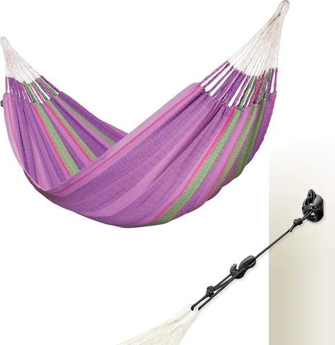 Vista 14 de LA SIESTA Flora Zebra - Hamaca clásica doble de algodón orgánico Cebra