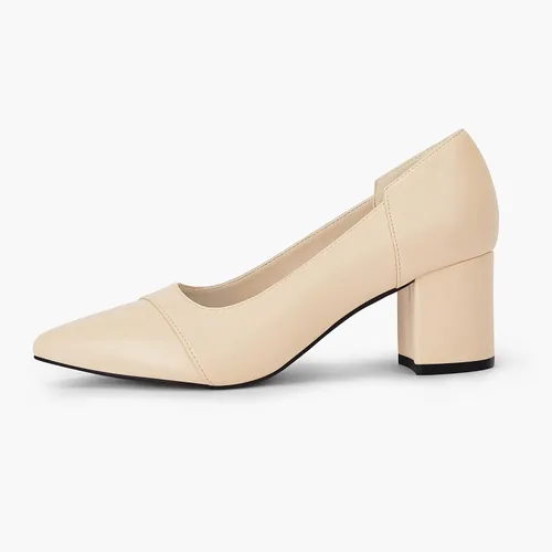 Vista 3 de Mafulus Zapatos de tacón bajo de bloque grueso para mujer, elegantes zapatos de vestir para oficina, boda, fiesta