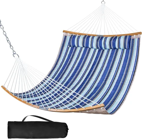Vista 11 de SUNCREAT Hamacas para colgar en el exterior, hamaca de árbol para exteriores, hamaca grande de repuesto para soporte, beige