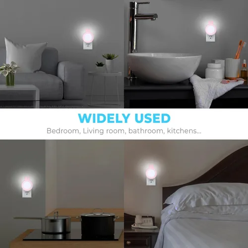 Vista 4 de SATONA Luz nocturna de conejo, bonita luz nocturna LED de conejo para habitaciones de niños, pasillos y decoración de fiestas, diseño de pared Rosa