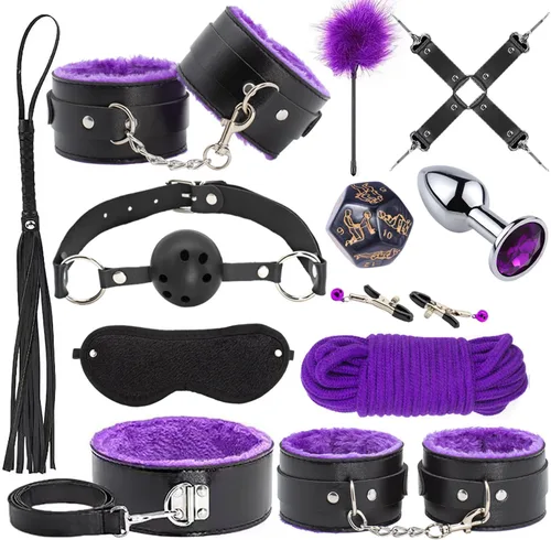 Vista 8 de Restricciones de Bondage BDSM para Juguetes de Adultos, 12 Piezas de Equipo de Bondage y Accesorios Juguetes Sexuales para Mujeres y Parejas