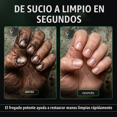 Vista 8 de Grip Clean Cepillo de uñas resistente para limpiar las uñas - Cepillo de limpieza de uñas para hombres y mujeres Cepillo mecánico. Limpiador