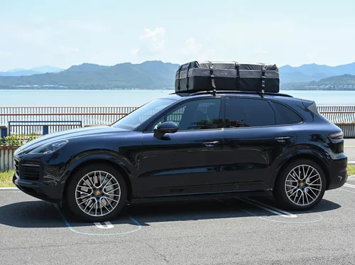Vista 8 de MARCHWAY - Bolsa impermeable para techo de coche, bolsa de transporte para techo con carcasa suave y resistente a la intemperie para vehículos