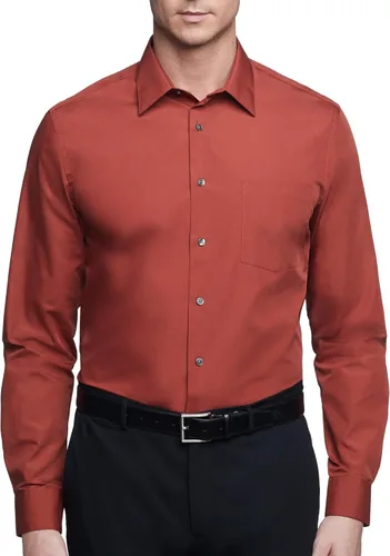 Vista 16 de Van Heusen Mens Dress Shirt Regular Fit Poplin Solid Negro