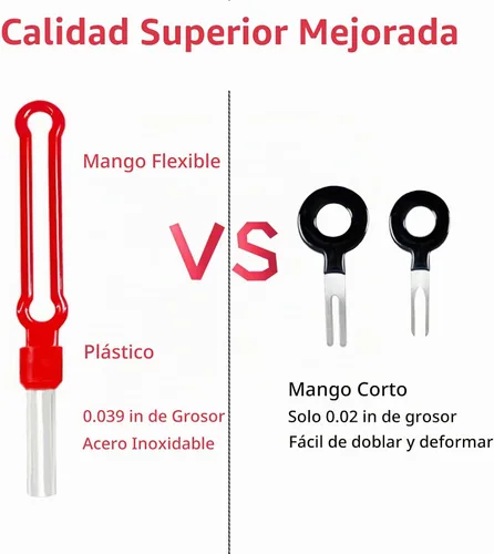 Vista 4 de Juego de herramientas de extracción de terminales 39 piezas, kit mejorado de extractor de llaves rotas, extracción de pines eléctricos de conector