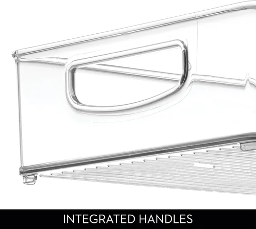 Vista 8 de iDesign - Papelera apilable para despensa de cocina, refrigerador o almacenamiento en congelador, transparente, fabricada en EE. UU Armarios