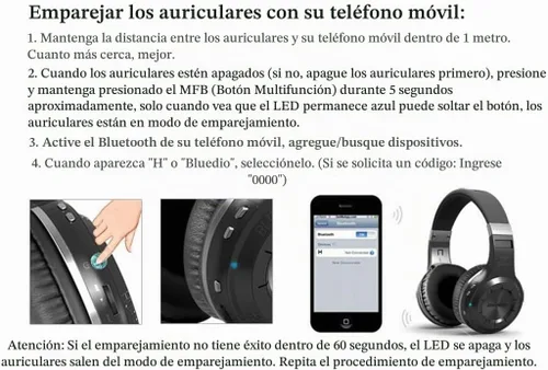 Vista 5 de Bluedio HTCAW001 Audífonos que se ubican alrededor del oído con Bluetooth 4.1, estéreo, inalámbricos. Negro