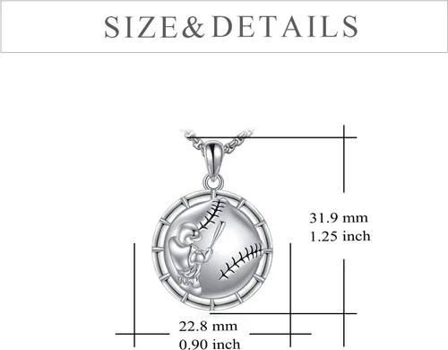 Vista 4 de YFN Collar deportivo de plata de ley con colgante "I Can Do All Things", joyería para mujeres, hombres, niños y niñas