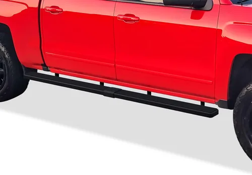 Vista 15 de APS IBOARD - Estribo para camioneta de 4 puertas de tamaño completo para Chevy/Gmc Silverado/Sierra Crew Cab Aluminio negro