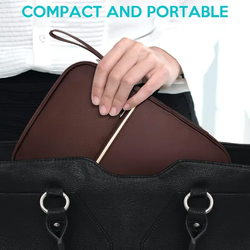 Vista 5 de Organizador de electrónica, bolsa organizadora de cables de viaje, compacta, impermeable, accesorios electrónicos, estuche para cables duros