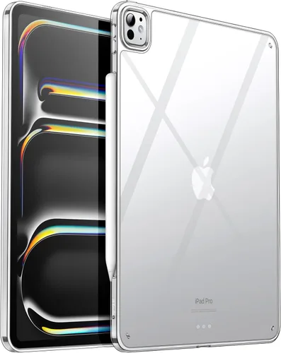 Vista 7 de JETech Clear Case for iPad Pro 11" M5/M4, Anti-Yellowing Transparente