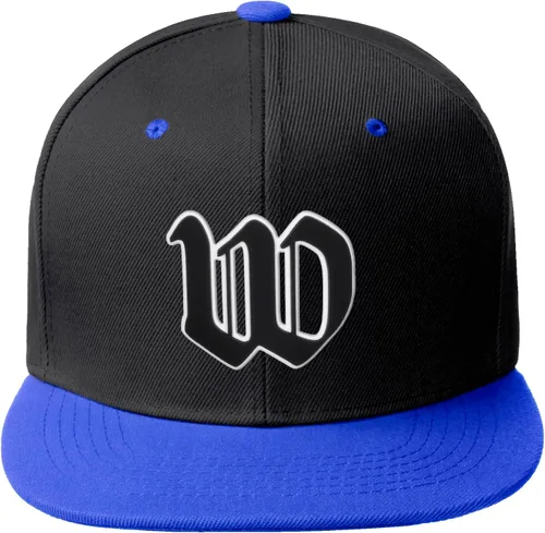 Vista 1355 de Daxton Gorra clásica con visera de billete plano con letras del alfabeto inglés antiguo de la A a la Z