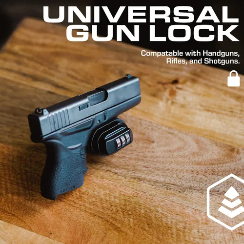 Vista 6 de Evergreen Cerradura de gatillo universal personalizable de combinación de 3 dígitos para pistolas, pistolas, rifles, escopetas, pistolas BB, AR
