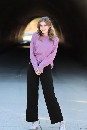Vista 2 de Promover Pantalones de yoga de pierna ancha para mujer, pantalones holgados y cómodos con bolsillos, pantalones elásticos de cintura alta