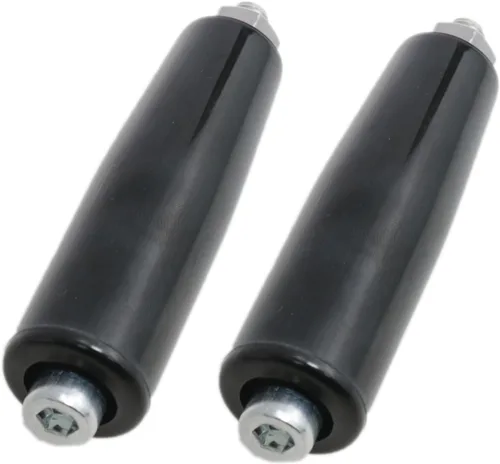 Vista 6 de Manijas giratorias Remolque Jack M8 Manijas roscadas Manivela volantes con tuercas 2pcs (negro)