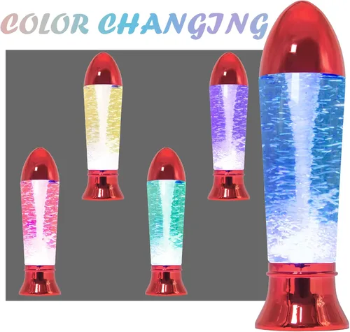 Vista 3 de YAKii - Lámpara de tornado LED que cambia de color, 10.5", juguete de ciencia que genera un tornado, funciona con pilas o un cable USB.