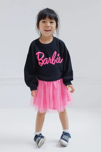 Vista 2 de Barbie Vestido de rizo francés para niñas pequeñas a grandes
