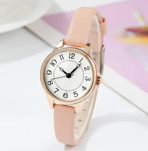 Vista 3 de BESTKANG Reloj de pulsera de cuero de moda para mujer, fácil de leer, reloj de pulsera de cuarzo casual resistente al agua, reloj de pulsera pequeño