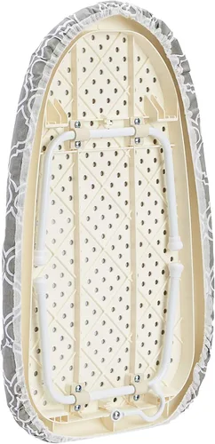 Vista 3 de Amazon Basics Tabla de planchar compacta con patas plegables - Funda removible Trellis, Chevron, 23.6"L x 7.1"W x 14.3"H