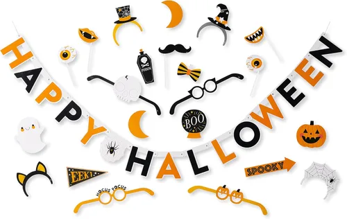 Vista 6 de American Greetings Kit de decoración de coche de Halloween, monstruo (25 unidades)