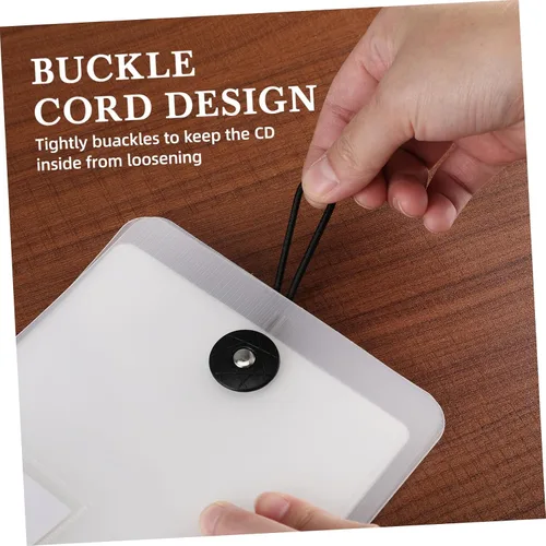 Vista 3 de SUPVOX Estuche de almacenamiento con soporte de CD 12 Capacidad Cd Bag DVD Case Secure Buckle Design