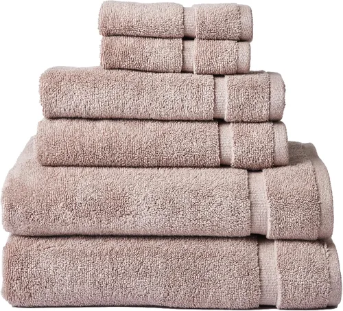 Vista 11 de Splendid Home - Juego de 6 toallas de baño de gran tamaño de 100% algodón, súper suaves, ligeras y duraderas, incluye 2 toallas de baño, 2 toallas