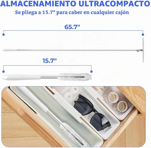 Vista 7 de Duster Mango extendido y plumero largo, compatible con Swiffer, 65.7