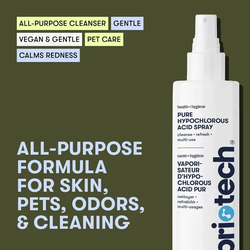Vista 2 de BRIOTECH Aerosol de ácido hipocloroso puro y limpiador, solución tópica HOCl premium original, limpiador multiusos, aprobado para familias y apto