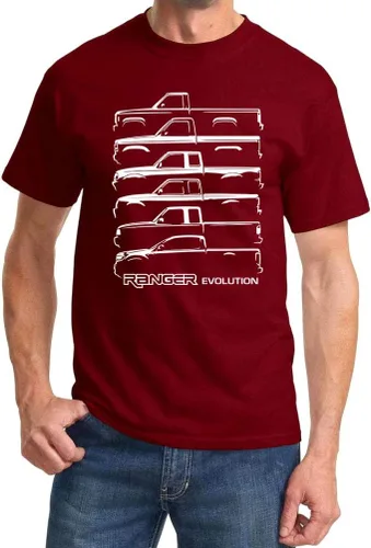 Vista 12 de Ford Ranger Pickup Truck Evolution Classic Outline Design Camiseta