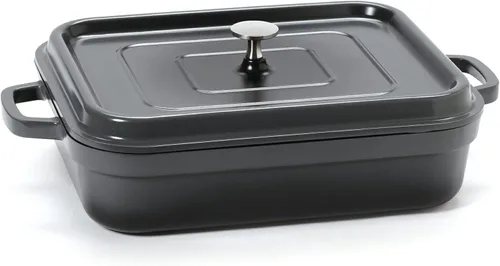 Vista 23 de G.E.T. CA-101-BK/BK/CC Heiss® - Mini bandeja para hornear/cazuela de aluminio fundido de bajo consumo, 10 onzas, color negro