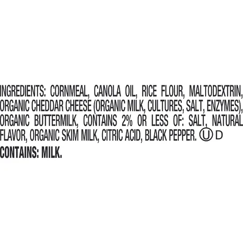 Vista 3 de Pirate's Booty Soplados de queso cheddar blanco envejecido, 24 unidades, bolsas de 0.5 onzas, sin gluten, aperitivos saludables para niños