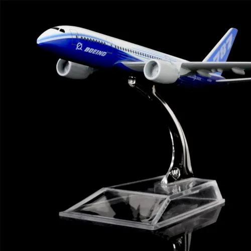 Vista 2 de 24-Hours Boeing 787 modelo de avión Modelo de metal de aleación de avión fundido a presión 1:400