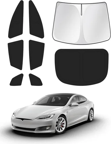 Vista 98 de Canvcle Parasol para parabrisas para Tesla modelo Y/3 2017-2025 2026 (compatible con modelos 2025 Y Juniper/2024 Modelo 3 Highland), parasol grueso