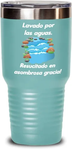 Vista 2 de Regalos católica cristianas vaso en espanol con versículos de la biblia para padres aguas