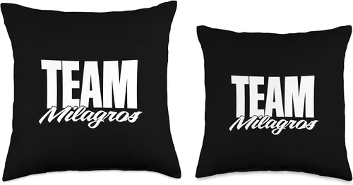 Vista 3 de Milagros Fan Club Designs Team Name, Cheer for Milagros Support Throw Pillow, 16x16, Multicolor