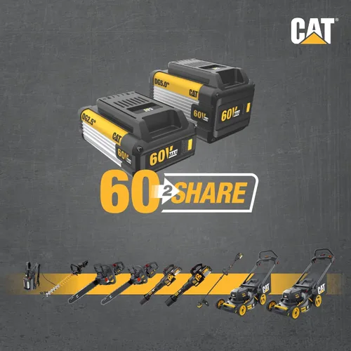 Vista 8 de Motosierra CAT DG630 60V sin escobillas de 16 pulgadas, motosierra de batería con tensado de cadena sin herramientas, motosierra eléctrica