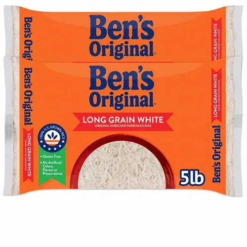 Vista 11 de BEN'S ORIGINAL Arroz blanco enriquecido de grano largo, arroz hervido, bolsa de 5 lb