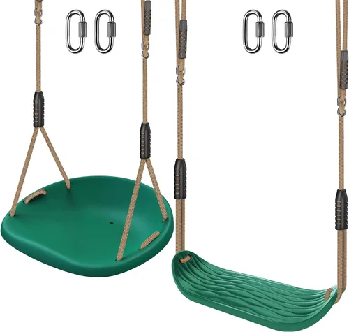 Vista 14 de SELEWARE Juego de soportes de columpio de alta resistencia, kit de accesorios de columpio con marco A, 1 soporte medio y 2 soportes de base
