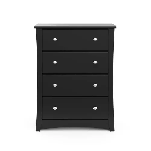Vista 4 de Storkcraft Crescent - Cómoda con 4 cajones (negro) – Certificado GREENGUARD Gold, cómoda fácil de combinar para guardería y dormitorio de niños