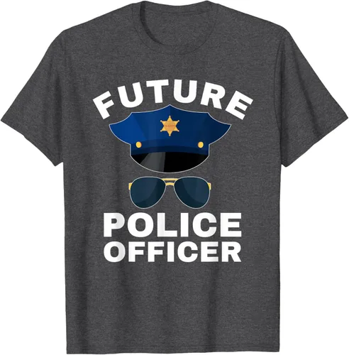Vista 22 de Camiseta de policía para niños con texto en inglés «Proud Cop Dad»