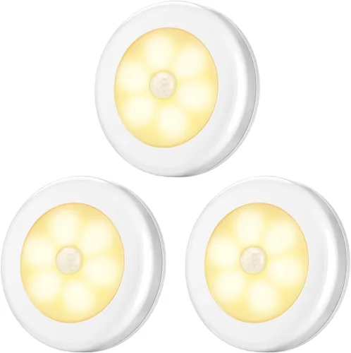 Vista 10 de Sensor de movimiento luz Amir, luz LED de noche que funciona con pilas, inalámbrica, se adhiere a cualquier lugar, luces para clóset, luces