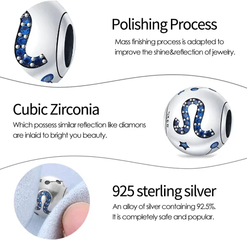 Vista 52 de Pandach 12 dijes de cumpleaños con signo del zodiaco de plata de ley 925 con piedra natal para mujer, pulsera, collar, pulsera, regalo para mujeres