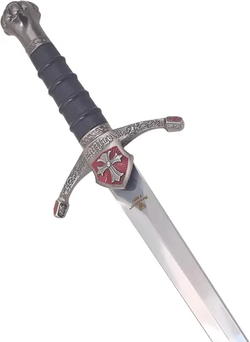 Vista 10 de Cuchillo de caza de diseño histórico del lobo medieval del ojo de la serpiente con la vaina