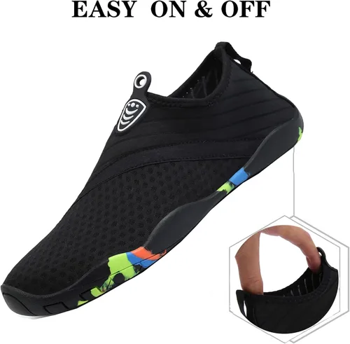 Vista 5 de Zapatos acuáticos para hombre y mujer de secado rápido ligeros para playa piscina calcetines para natación yoga surf conducción canotaje