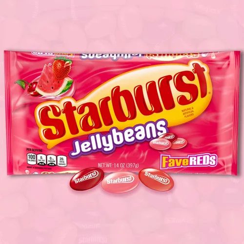 Vista 4 de STARBURST FaveREDs - Golosinas de gomita para Pascua, sabor a frutas rojas, 14 onzas