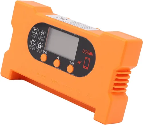 Vista 9 de Controlador de carga solar Dual USB tipo C de carga rápida Panel solar Regulador de batería Dc5521 Interfaz 12v/24v Adaptación automática (10A)