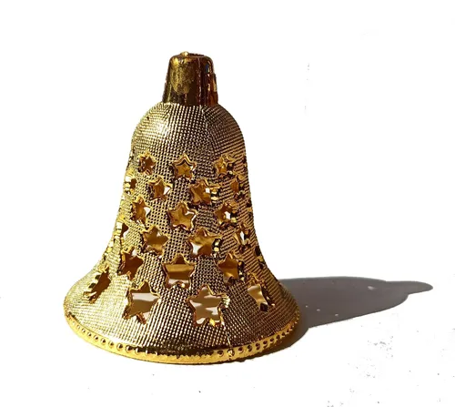Vista 7 de Campanas decorativas de plástico para decoración del hogar, adornos colgantes de Navidad para manualidades de 2.5 pulgadas (12)